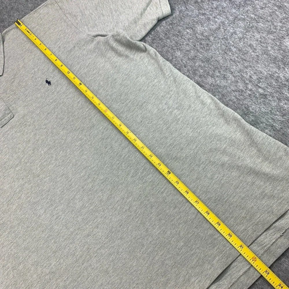 VTG Polo Ralph Lauren Gray Polo Shirt 100% Cotton Size 3XLT (TALL)